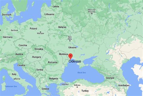 map of odessa ukraine and black sea